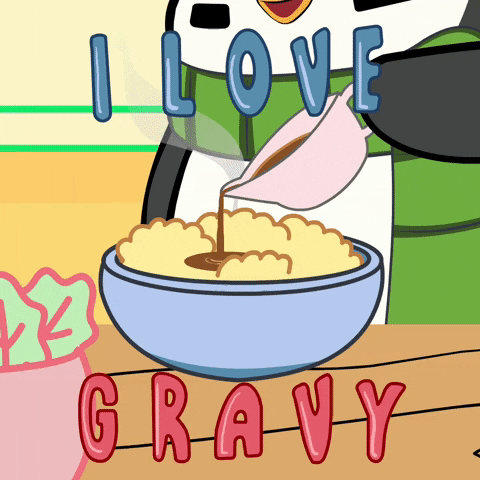 Mashed Potatoes Thanksgiving GIF by Pudgy Penguins