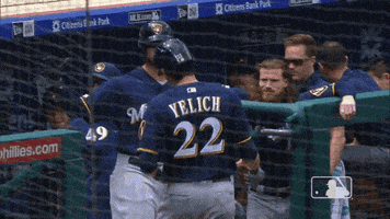 major league baseball hug GIF by MLB