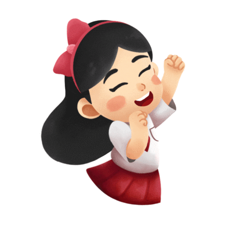 Happy Girl Sticker by Dafa Lulu (Ruangguru)