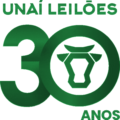 Logo 30 Anos Sticker by Unaí Leilões