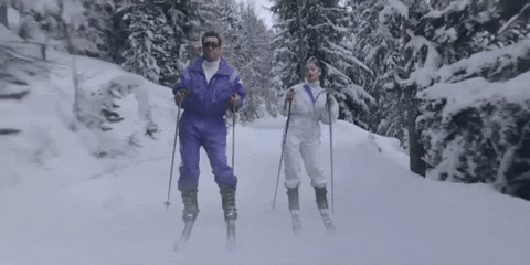Ariana Grande Ski GIF by Jimmy Fallon - Find & Share on GIPHY
