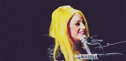 lady gaga laughing GIF