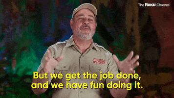 Get The Job Done Having Fun GIF by The Roku Channel