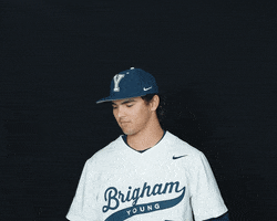 Ncaa Baseball Shrug GIF by BYU Cougars