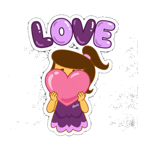 I Love You Hearts Sticker by HooplaKidz Official