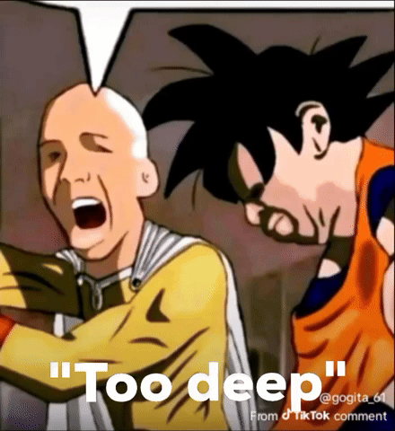 Too Deep Saitama Vs Goku GIF