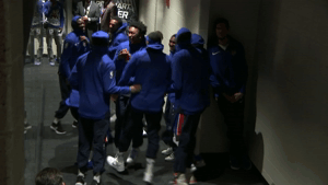 tunnel huddle GIF by NBA
