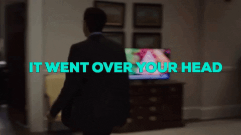 Over Your Head Gif By Abc Network Find Share On Giphy