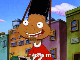 excited hey arnold GIF