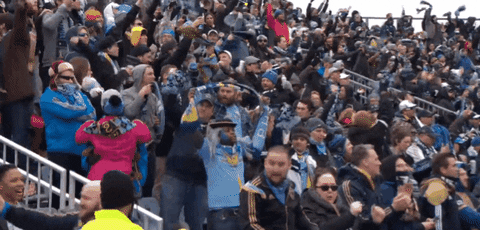 Fans Cheering GIF by Philadelphia Union - Find & Share on GIPHY