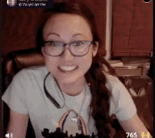 mare happy asian girl GIF