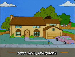 the simpsons house GIF