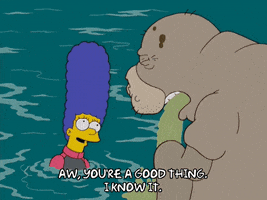 marge simpson swimming GIF