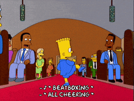 happy bart simpson GIF