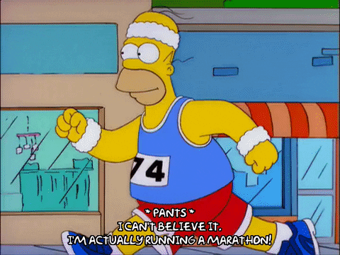 Homer Simpson Jogging GIF - Find & Share on GIPHY