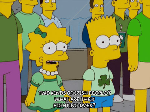 simpsons st patricks day fight gif