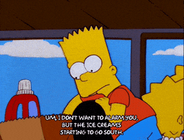 melting bart simpson GIF