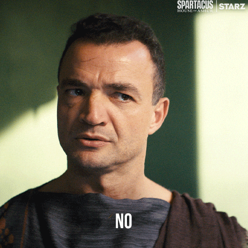 Scared No Way GIF by Spartacus