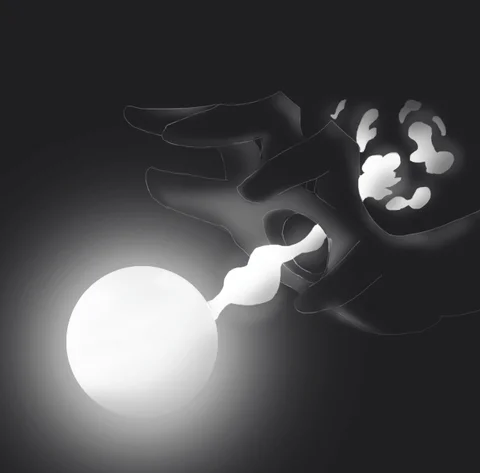 black and white animation GIF