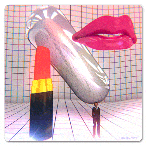 woman lips GIF by renderfruit