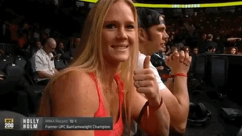 holly holm thumbs up GIF