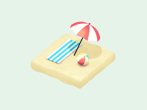 eyedesyn summer beach cinema 4d umbrella GIF