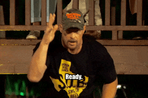 Celebrity gif. With determination in his eyes, Steve Austin points at us and yells, “Ready. Set. GO!”