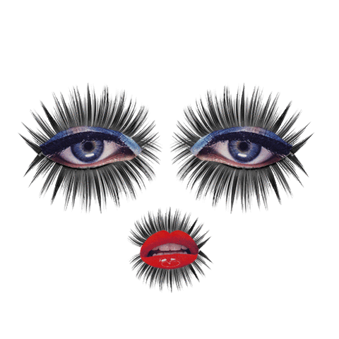 Make Up Eyes Sticker by Luca Mainini