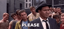 Movie gif. William Bramley as Officer Krupke in the 1961 West Side Story adaptation. He turns to look disgustedly at someone off screen, as the Jets stand behind him on a basketball court. He begrudgingly says, "Please."