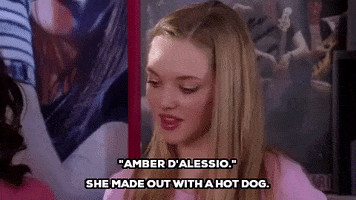 mean girls she made out with a hot dog GIF