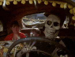skeleton taxi GIF