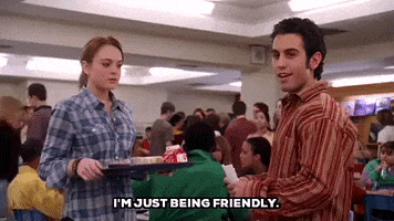 Im Just Being Friendly GIFs - Get the best GIF on GIPHY