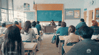 Nervous in class.