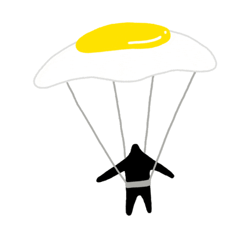 Egg Parachute Sticker by jocelyntsaih for iOS & Android GIPHY
