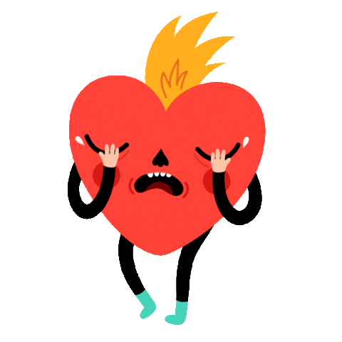 Sad Heart Sticker by Muxxi