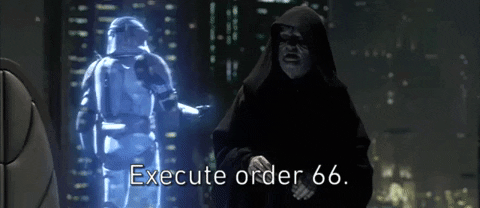 Image result for execute order 66 gif"