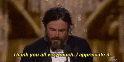 thank you all very much i appreciate it casey affleck GIF by The Academy Awards