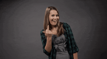 flipping the bird no GIF by theCHIVE