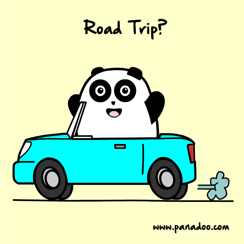 panadoo travel car adventure panda GIF