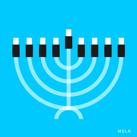 Happy Hanukkah GIF by MSLK Design
