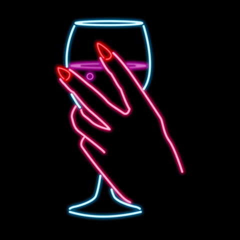 Neon Lights Drinking Gif By Kate Hush Find Share On Giphy