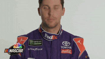 Denny Hamlin Smile GIF by NASCAR on NBC
