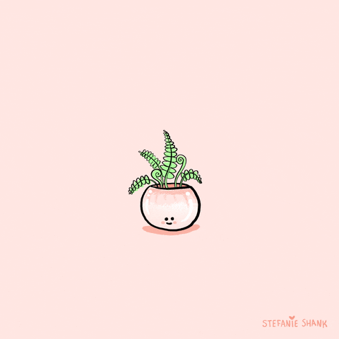 Light pink and green pastel overgrowing plant GIF by Stefanie Shank