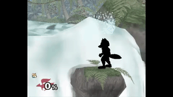 BGThunder ssbm left ledge GIF