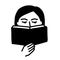reading book read GIF by Laura Salaberry