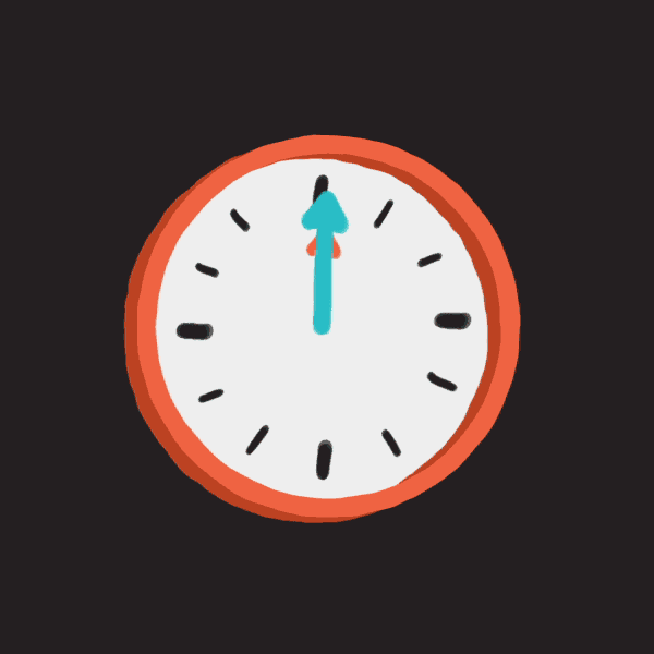 paparaa animation time clock GIF