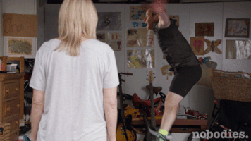 jumping tv land GIF by nobodies.