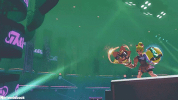 contranetwork arms nintendo switch ribbon girl GIF