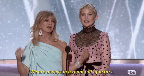 kate hudson we are always in a room full of actors GIF by SAG Awards