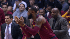 clap it up lebron james GIF by NBA